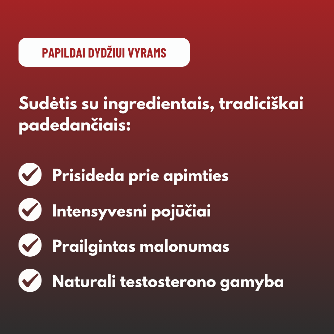 Papildai dydžiui vyrams